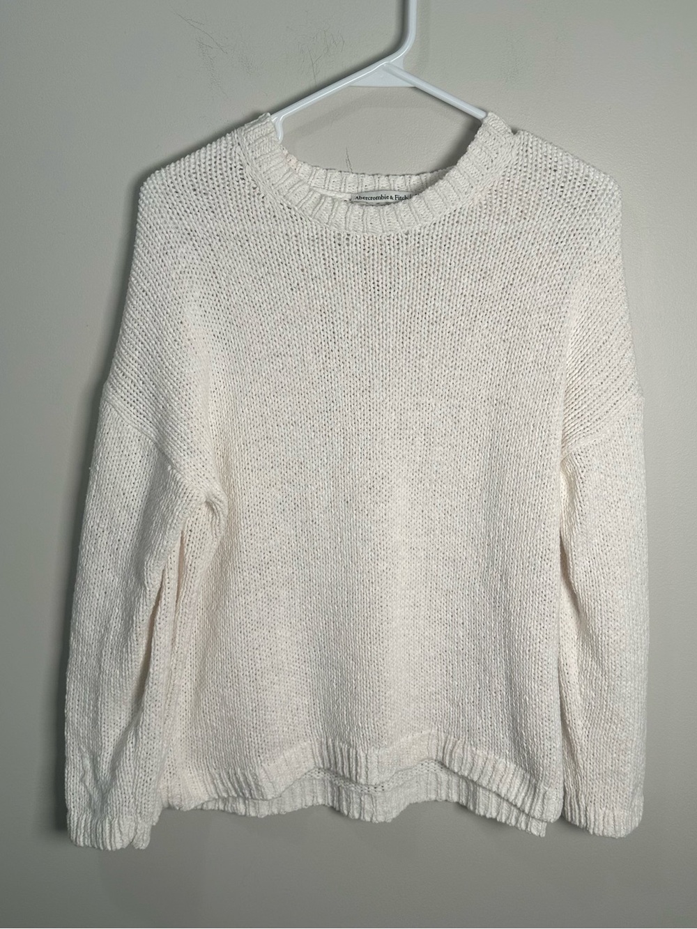 Abercrombie & Fitch Sweater Women’s Knit White Cream Fall Top Medium